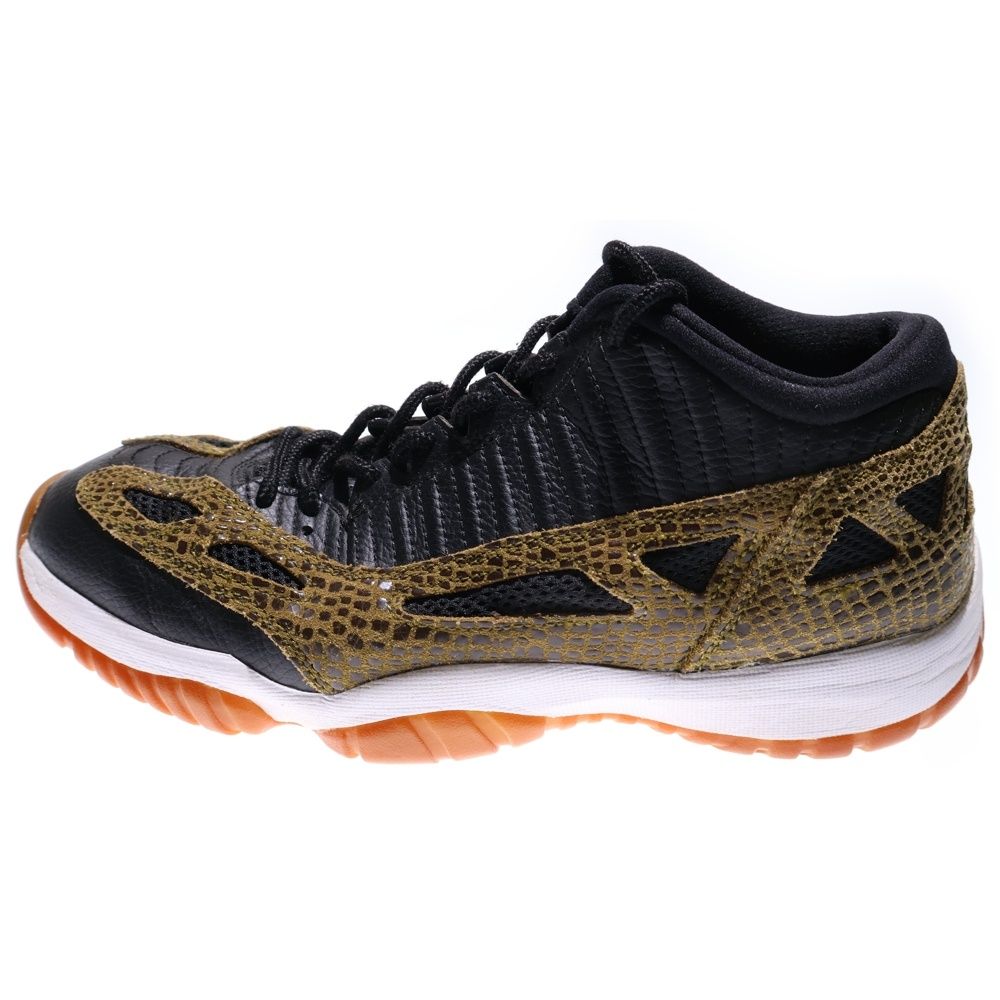 NIKE ナイキ 観賞用 2015年製 AIR JORDAN 11 RETRO LOW BLACK GREEN SNAKE GUM エアジョーダン ロー スネークガム ローカットスニーカー US 9 27 cm 306008-013