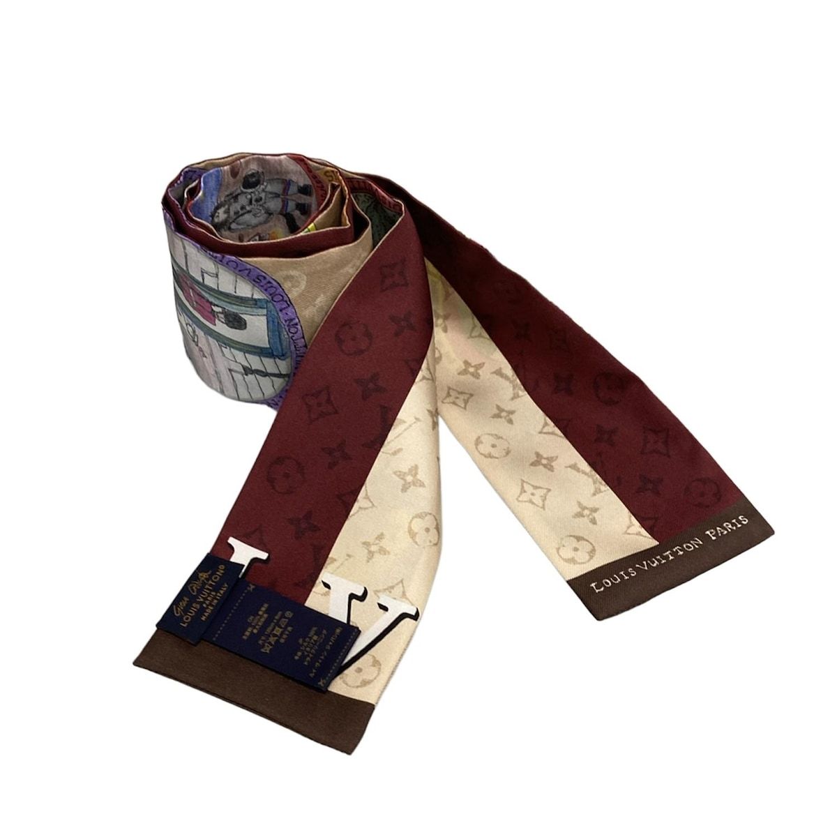ルイヴィトン スカーフ美品 バンドー・マイ LV トランク M96690