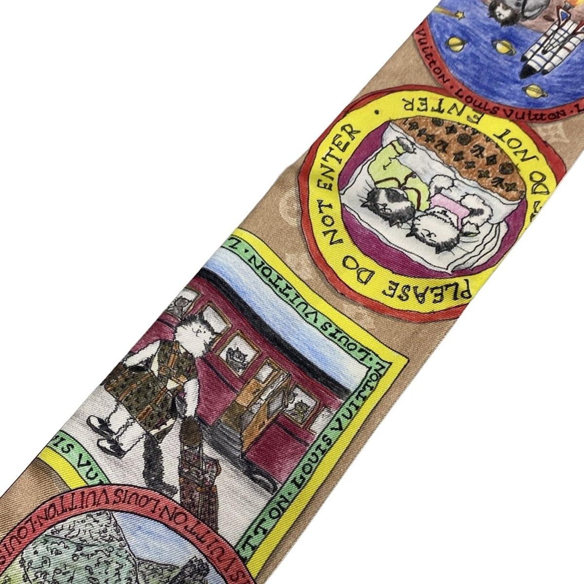 ルイヴィトン スカーフ美品 バンドー・マイ LV トランク M96690 