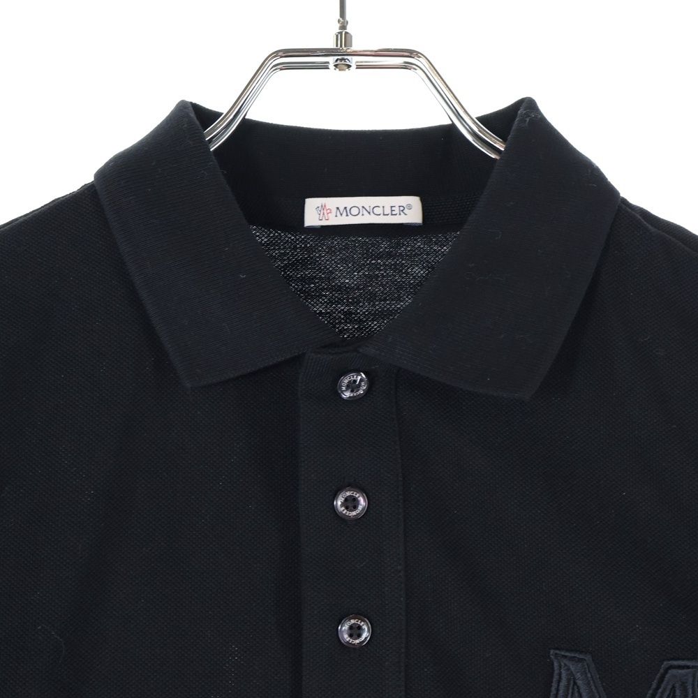 MONCLER (モンクレール) 22AW ロゴ刺繍 鹿の子 コットン ニット 半袖