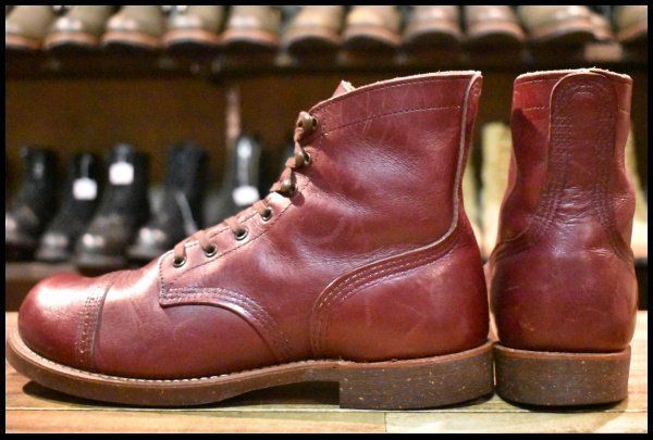  8 5 D 13年 レッドウィング 8012 アイアンレンジ マンソン バーガンディ セトラー キャップトゥ 編み上げ ブーツ redwing FK 406 ワークブーツ ブーツ 革靴