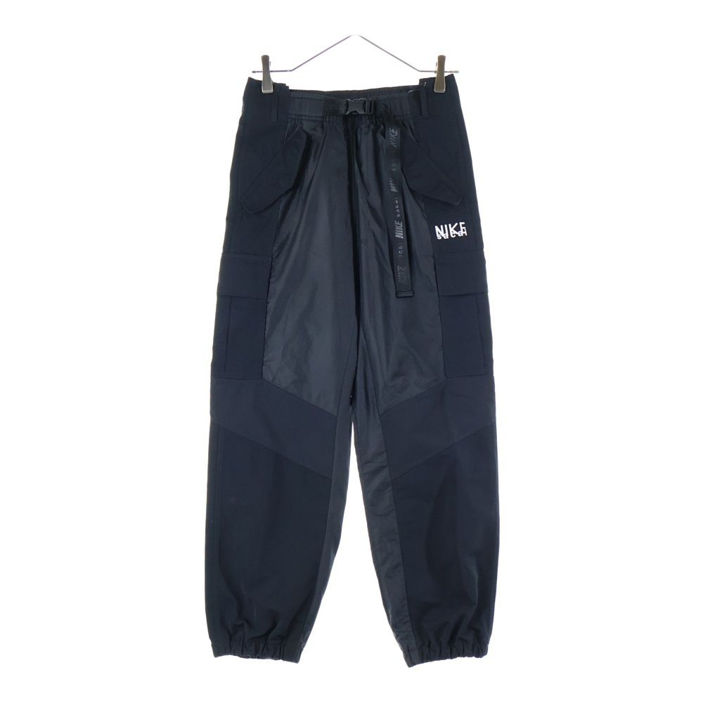 Sacai サカイ NIKE ナイキ AS U NRG PANT アス ユー エヌアールジー マルチポケット フロントロゴデザイン ベルト付き ナイロンパンツ ブラック DQ 9061 010