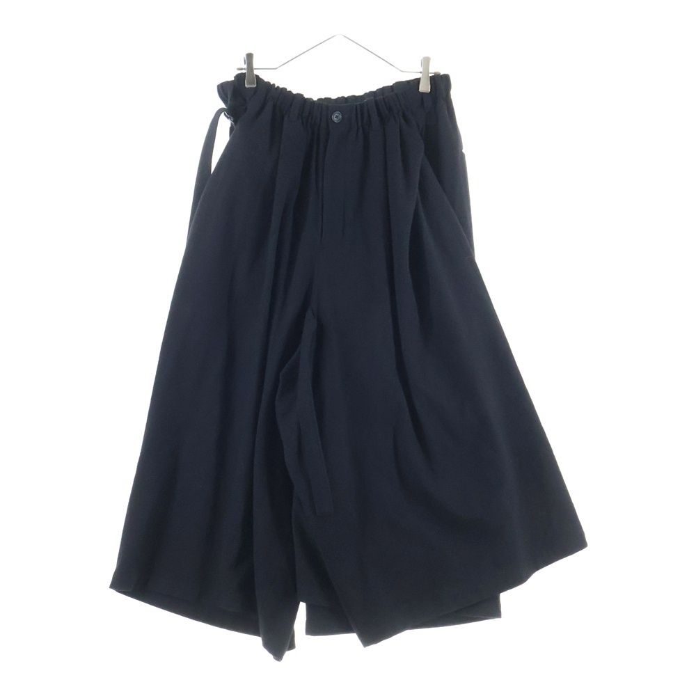 Yohji Yamamoto POUR HOMME ヨウジヤマモト プールオム 24 AW Wool Flannel Drape Pants ウールフランネルドレープパンツ スカートドッキングウールパンツ ブラック HO-P 75-550
