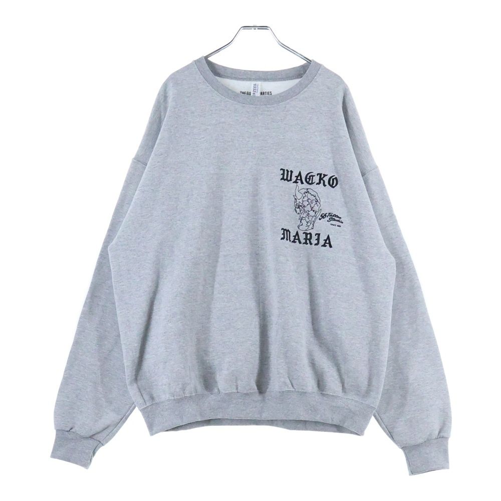 WACKOMARIA ワコマリア スウェット トレーナー グレー S WACKO MARIA (ワコマリア) 24SS ×TATTOO STUDIO L/S SWEAT SHIRT