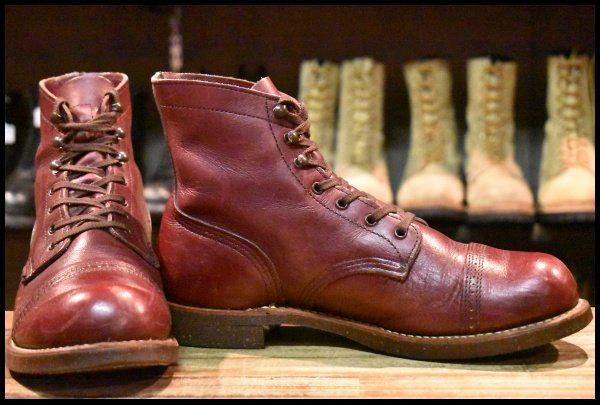 8 5 D 13年 レッドウィング 8012 アイアンレンジ マンソン バーガンディ セトラー キャップトゥ 編み上げ ブーツ redwing FK 406