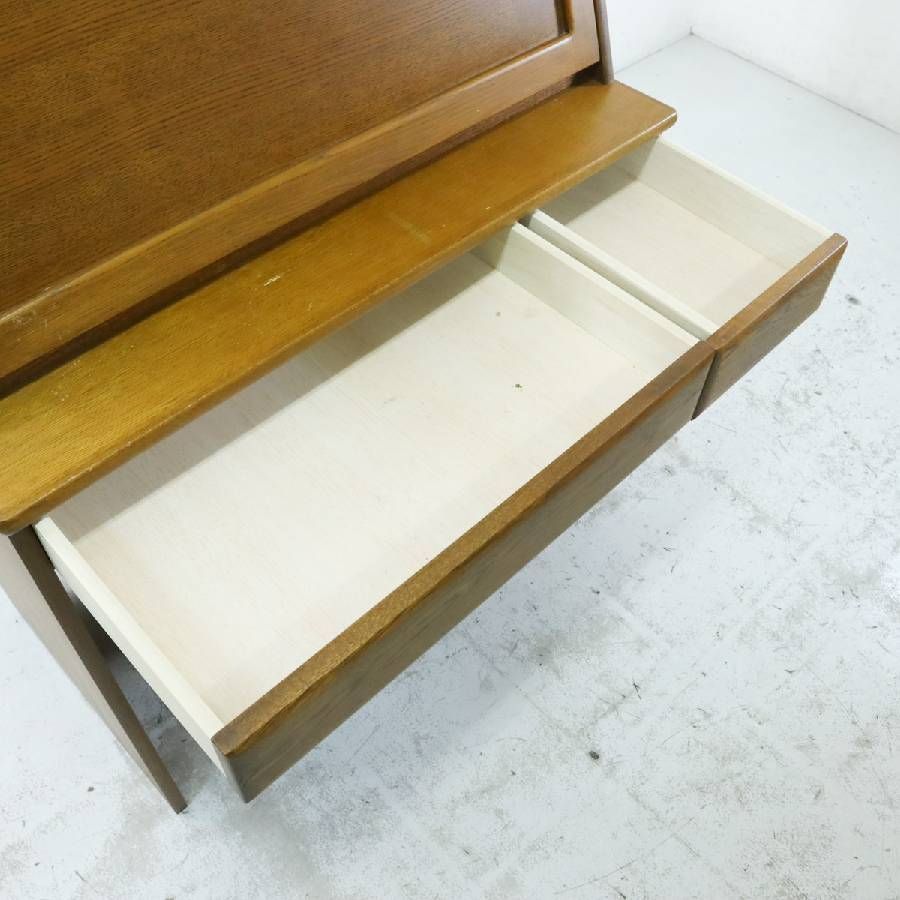 浜本工芸 ナラ無垢材 ライティングデスク ビューロー 書斎机 老舗 高級