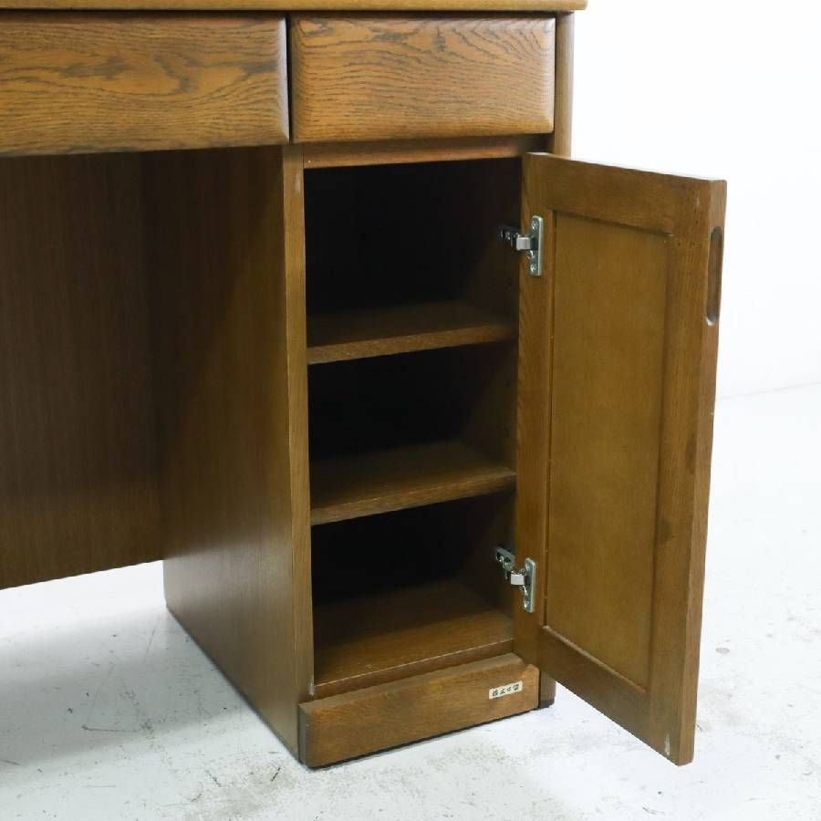 浜本工芸 ナラ無垢材 ライティングデスク ビューロー 書斎机 国産家具