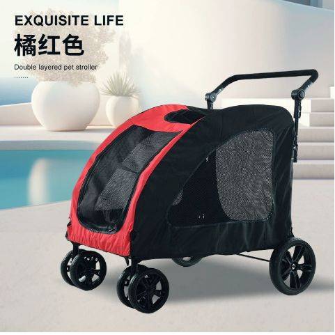 ペットカート 折りたたみ 中型犬 大型犬 猫用 耐荷重55kg 前輪360度