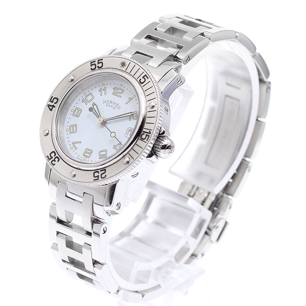 エルメス HERMES CL5.210 クリッパー ダイバー デイト クォーツ