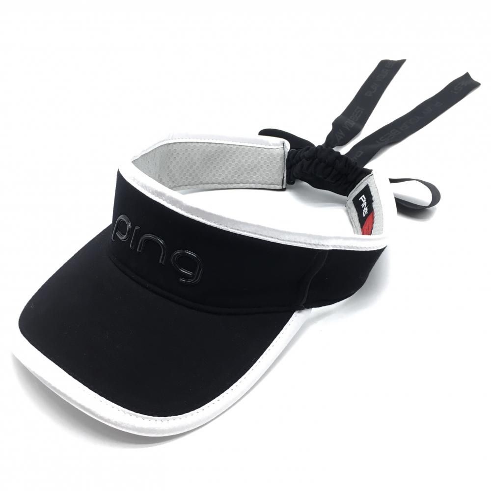 ジャックバニー】刺繍 立体3Dロゴ ゴルフ サンバイザー バニー 綿 紺×白