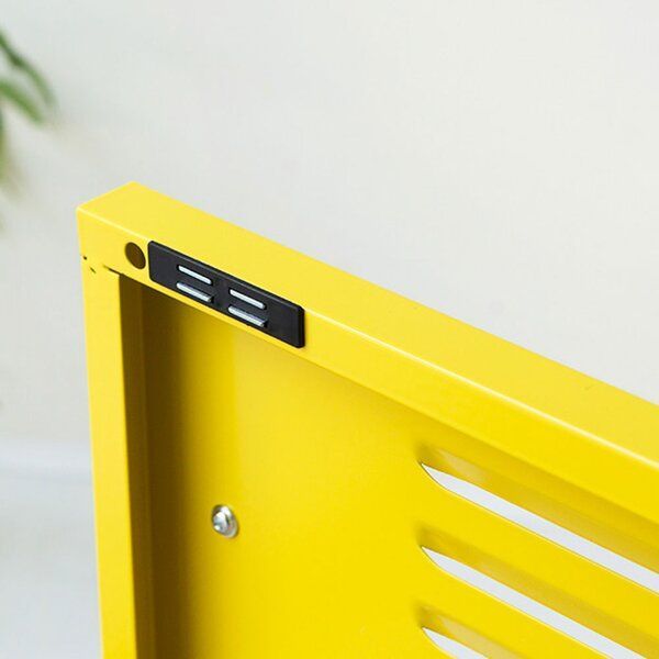 スチールロッカーキャビネット イエロー 組立品