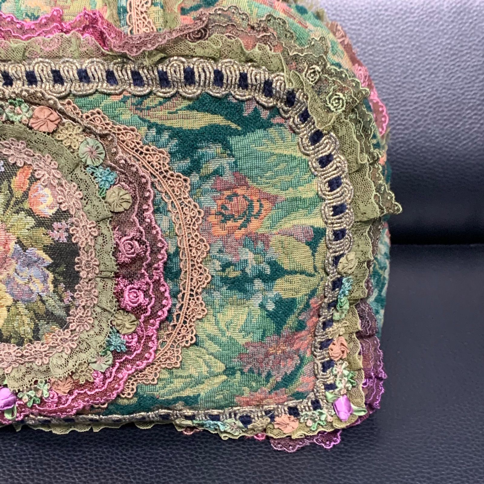 最終値下げ 美品 chimaki 日本製 フリル レース 花 ショルダーバッグ