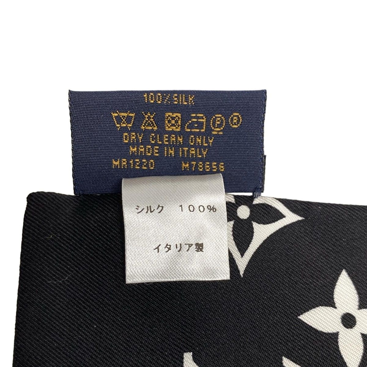 LOUIS VUITTON バンドーモノグラム コンフィデンシャル ノワール LOUIS VUITTON(ルイヴィトン) スカーフ美品 バンドーモノグラム