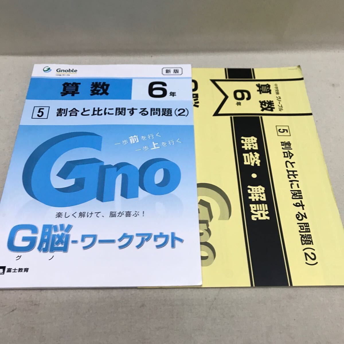 富士教育 Gnoble グノーブル 小6 算数 5冊セット 書き込みなし 解答