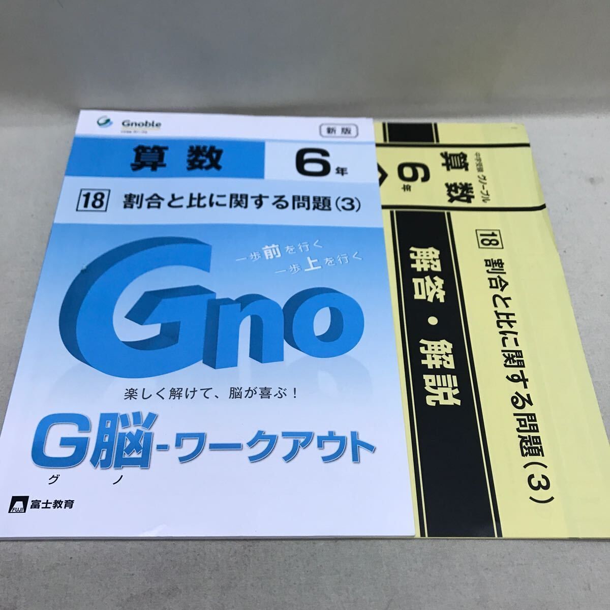 富士教育 Gnoble グノーブル 小6 算数 5冊セット 書き込みなし 解答