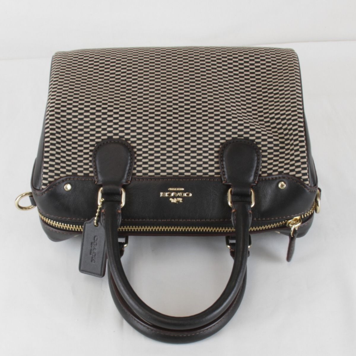 美品 COACH コーチ 2WAY ミニボストンバッグ ブラック COACH コーチ 