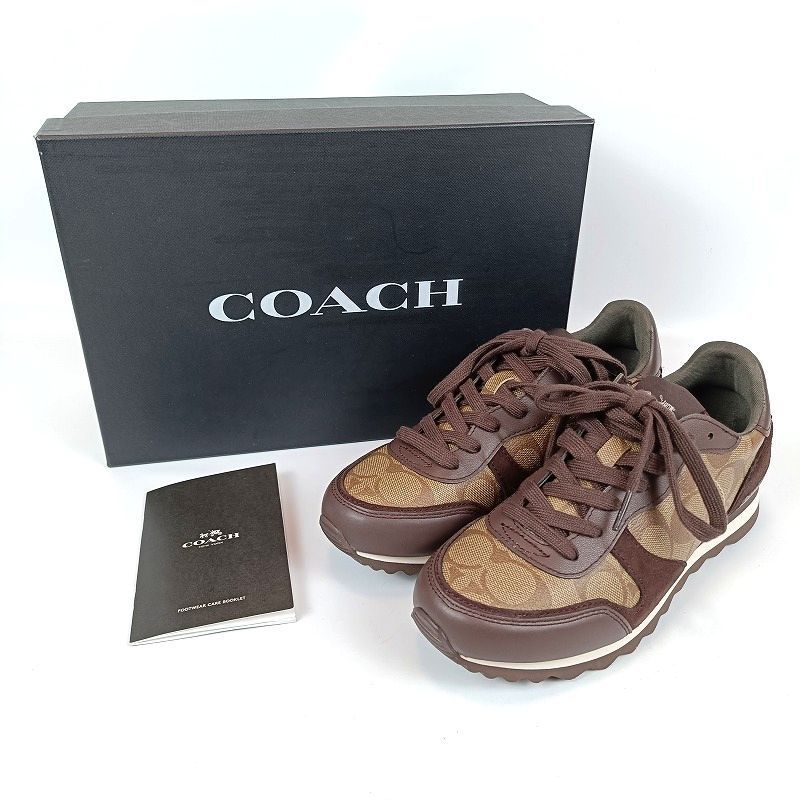 未使用 COACH コーチ スニーカー シューズ サイズ7B 24cm ブラウン 茶