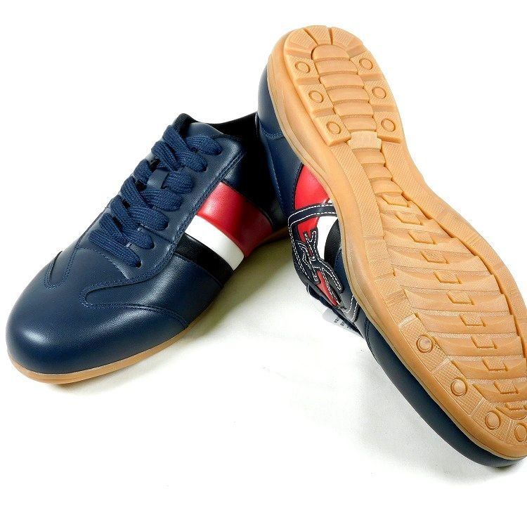 新品 カステルバジャック スニーカー 26.5cm 紺 家紋 トリコライン