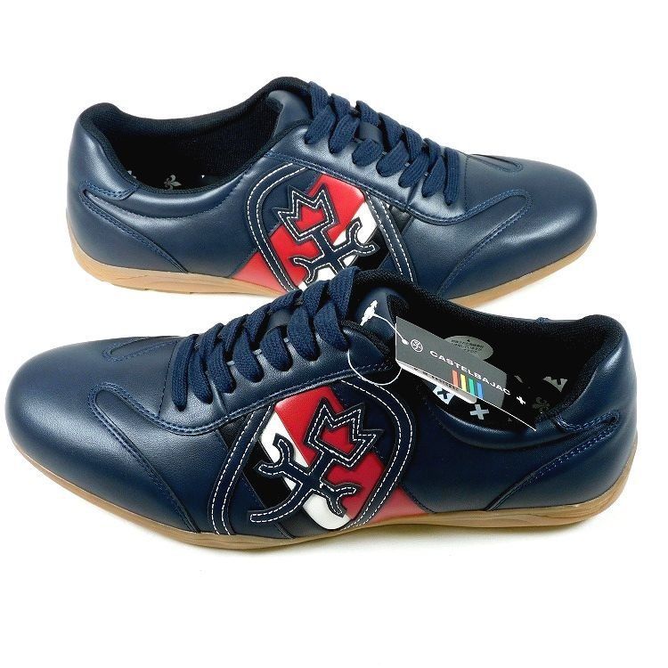 新品 カステルバジャック スニーカー 26.5cm 紺 家紋 トリコライン