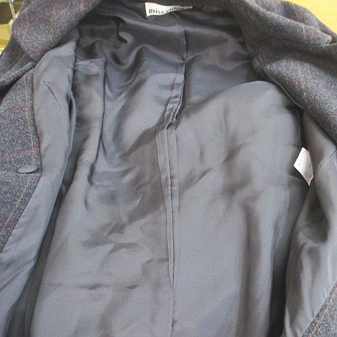 ミスクロエ miss chloe 格子柄 ピーコート ダブルブレストロングコート