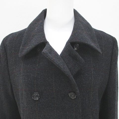 ミスクロエ miss chloe 格子柄 ピーコート ダブルブレストロングコート