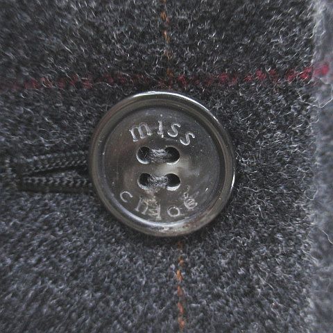 ミスクロエ miss chloe 格子柄 ピーコート ダブルブレストロングコート