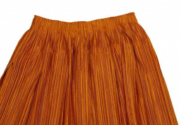プリーツプリーズPLEATS PLEASE シャイニープリーツスカート オレンジ3