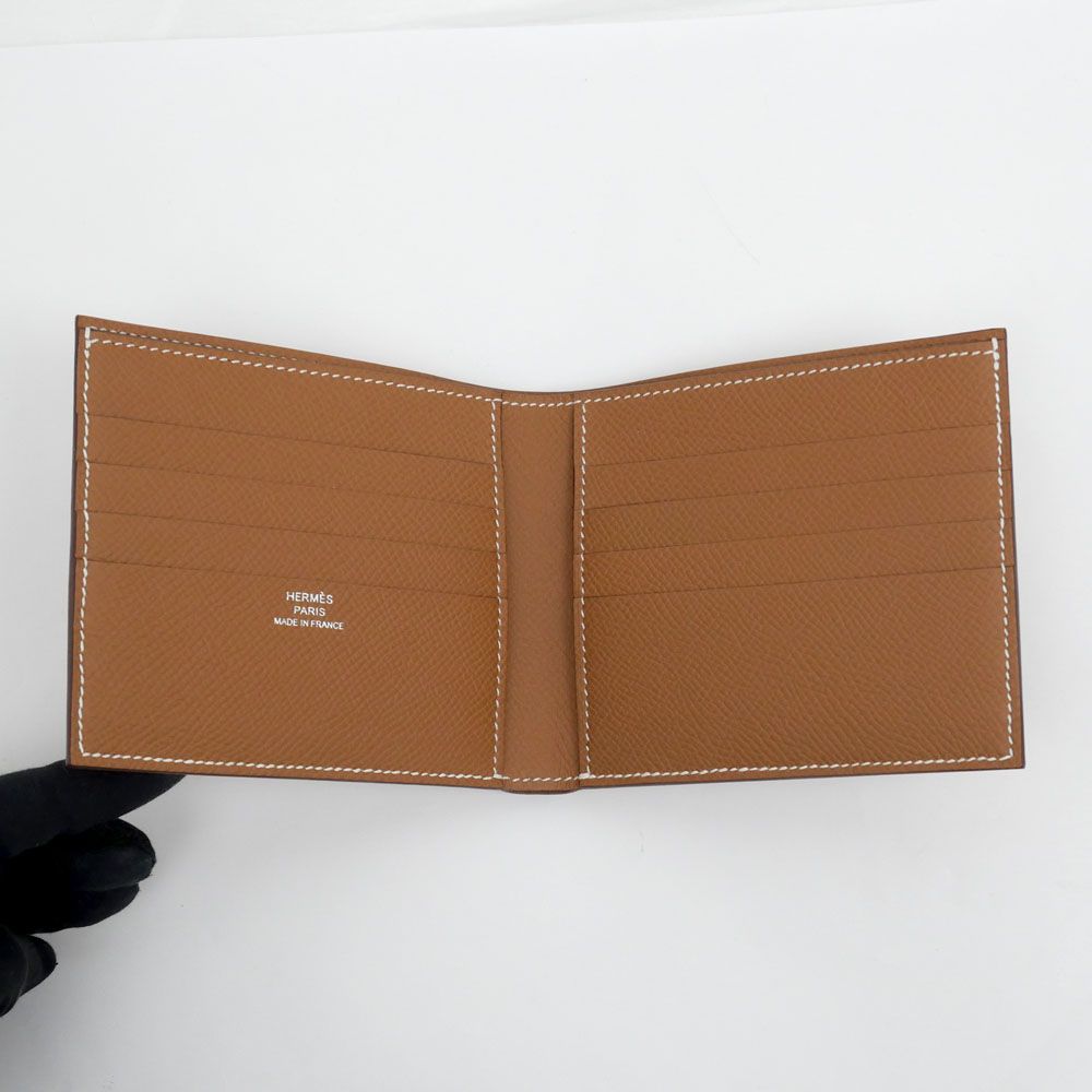 エルメス MC2 コペルニクス ヴォーエプソン □L刻印 ゴールド 二つ折り財布 エルメス MC2 コペルニクス ヴォーエプソン □L刻印 ゴールド 二つ折り財布