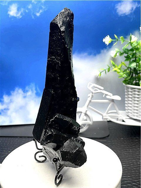 1210g AAA級魔除け天然モリオン黒水晶クラスターB85C6/207C12B AAA級【魔除け】◇天然モリオン(黒水晶）クラスターB88C6/81C25C