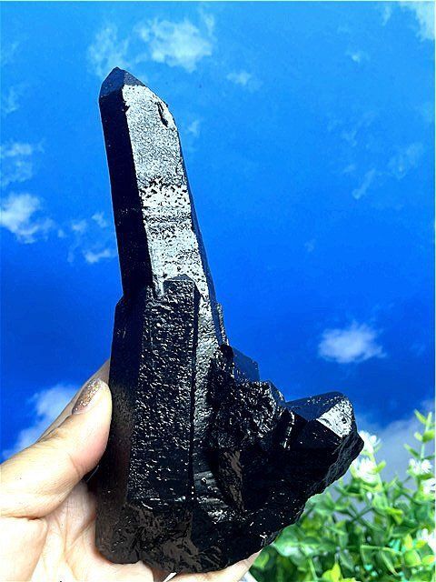 AAA級【魔除け】◇天然モリオン(黒水晶）クラスターB88C6/81C25C