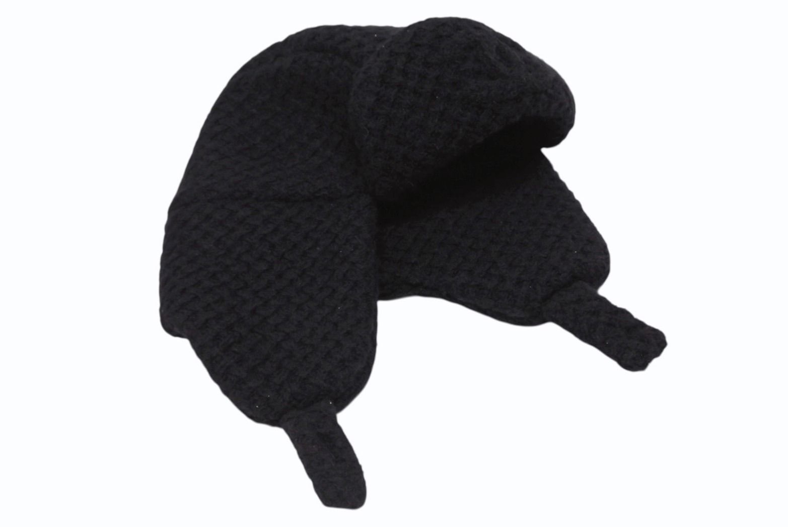 CHANEL シャネル ココ ネージュ フライトキャップ パイロットキャップ ブラック 25年フェイクファー スウェード 4 b 010303