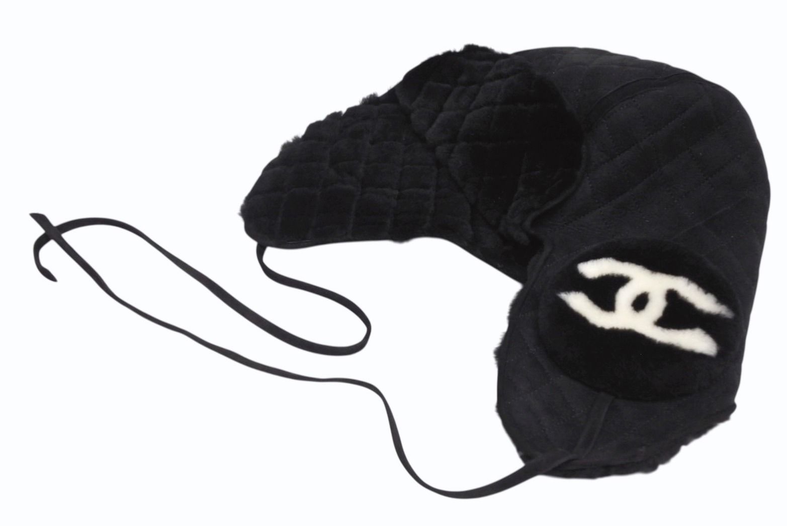 CHANEL シャネル ココ ネージュ フライトキャップ パイロットキャップ AAA 429 フェイクファー スウェード 4 b 010310