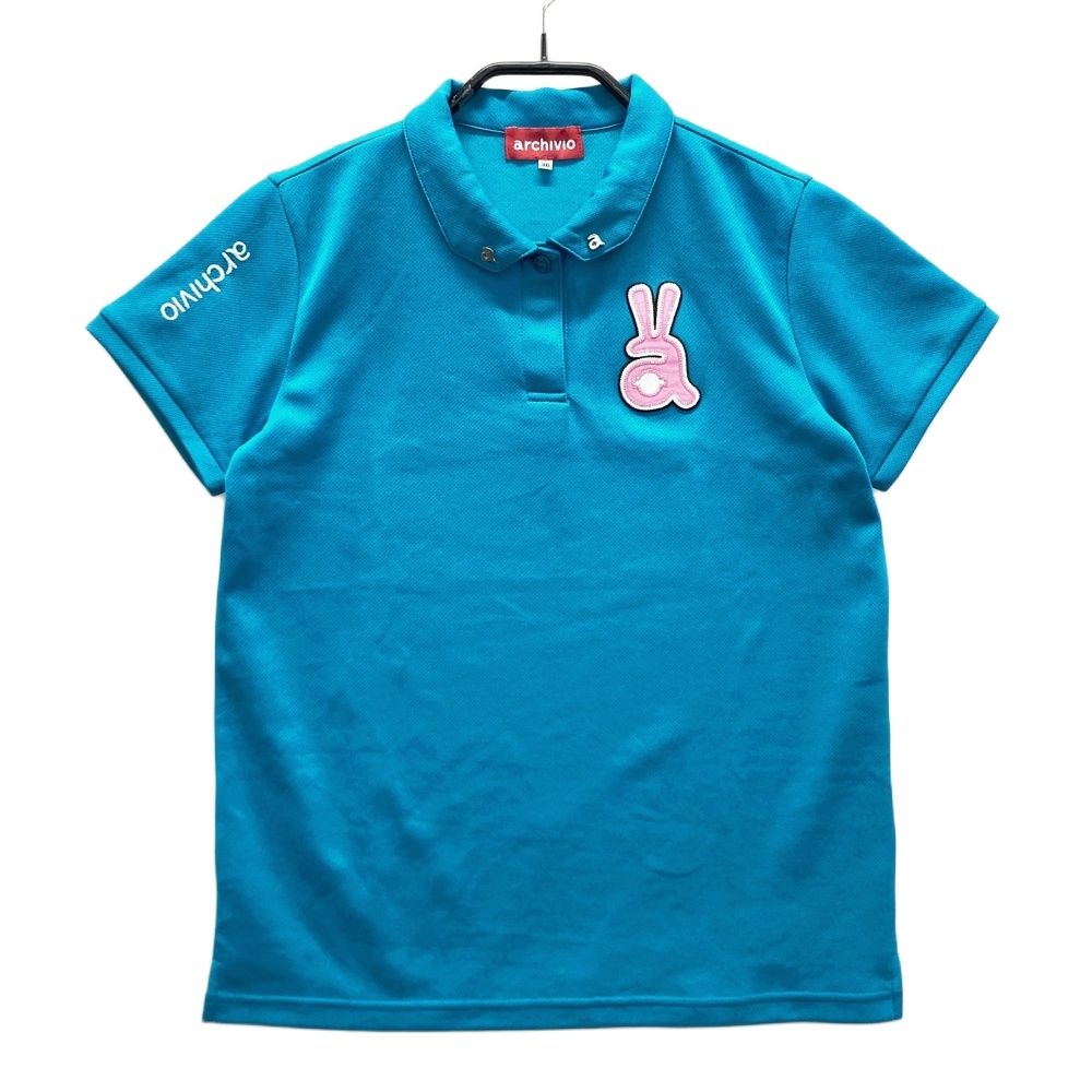 サイズ 36 アルチビオ 半袖ポロシャツ ブルー系 ゴルフウェア レディース ストスト