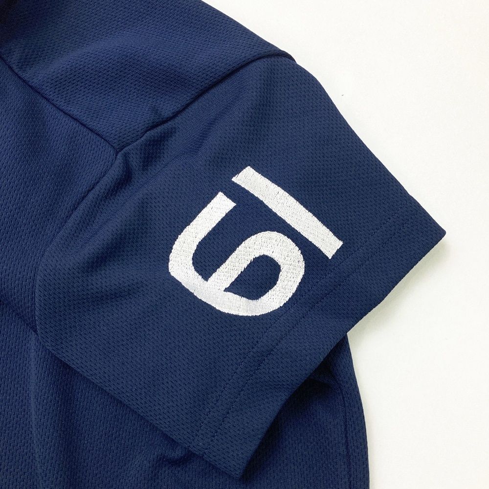 サイズ：S ROUGH&SWELL ラフアンドスウェル 半袖ポロシャツ ネイビー系