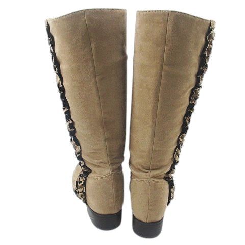 ピンクハウス PINK HOUSE ロングブーツ フェイクレザーフリルブーツ