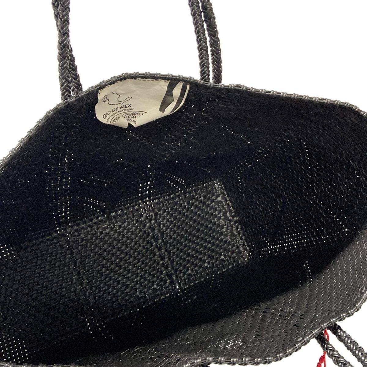 OJO DE MEX(オホデメックス) トートバッグ メルカドバッグ 黒 編み込み