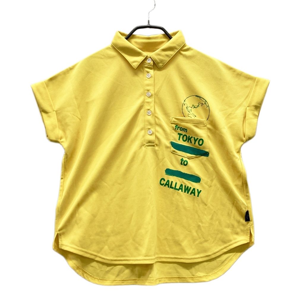 サイズ：L CALLAWAY キャロウェイ 半袖ポロシャツ イエロー系
