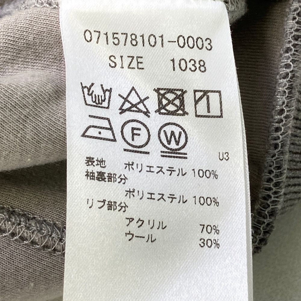 サイズ：38 ZOY ゾーイ フリース フード付 ジップジャケット グレー系