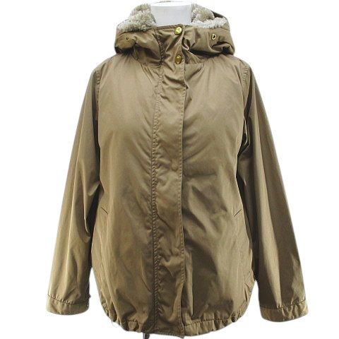 【中古】スローブ イエナ マウンテンパーカー ジャケット 36 茶系 ブラウン 無地 ジップアップ ボア 中綿 ライナー付 スローブ イエナ SLOBE IENA マウンテンパーカー ジャケット 36 茶系