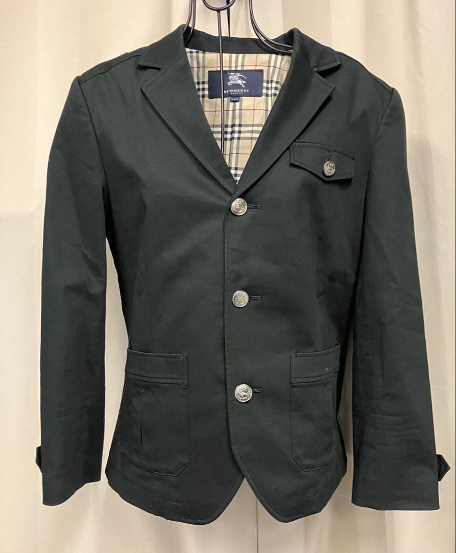 バーバリーロンドン ジャケット ネイビー シルバーボタン 160A - メルカリ