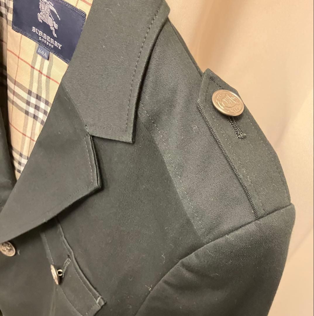 バーバリーロンドン ジャケット ネイビー シルバーボタン 160A - メルカリ