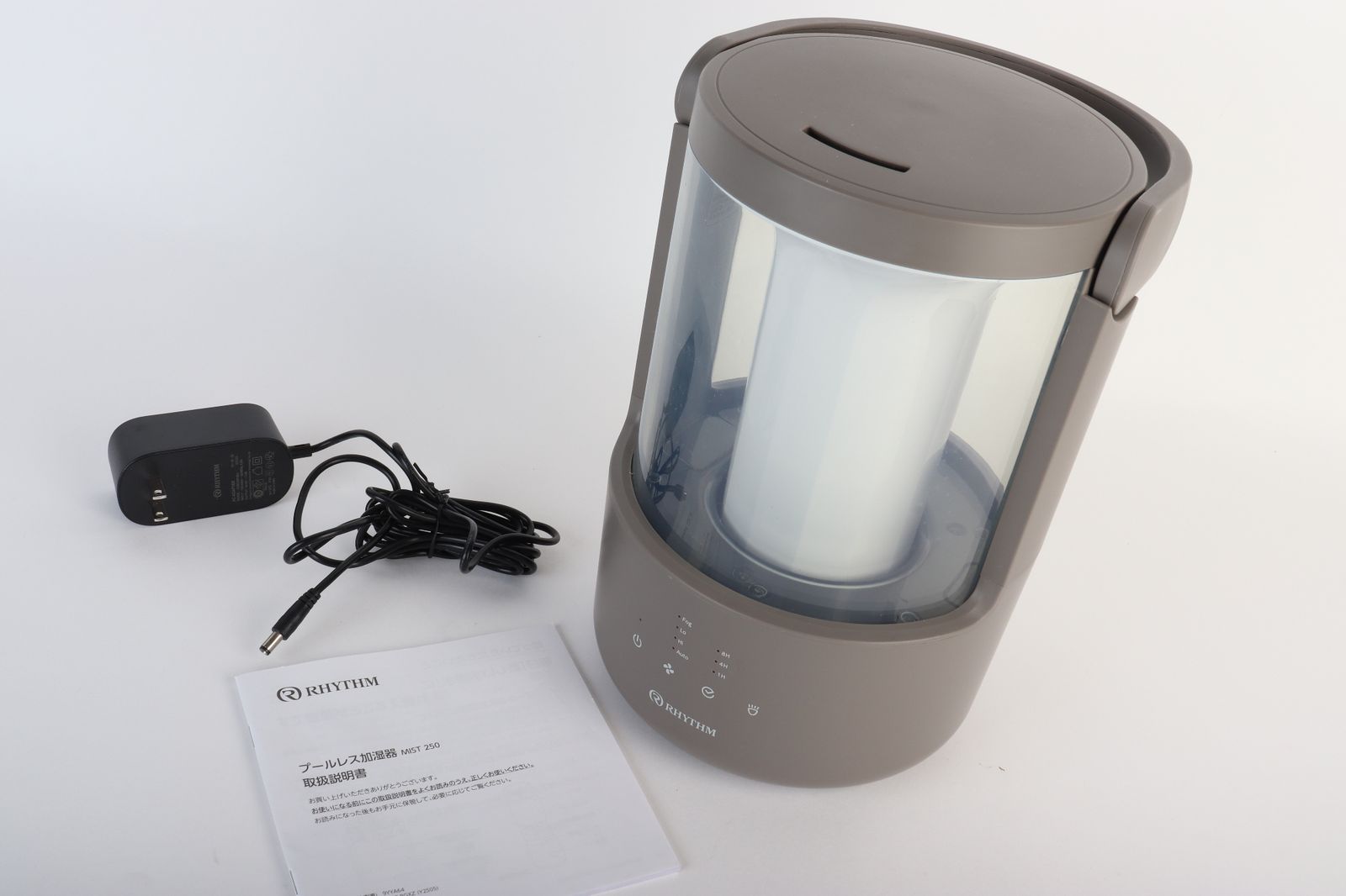 リズム プールレス加湿器 MIST 250 ウォームグレー 超音波振動 RHYTHM R 2512 054