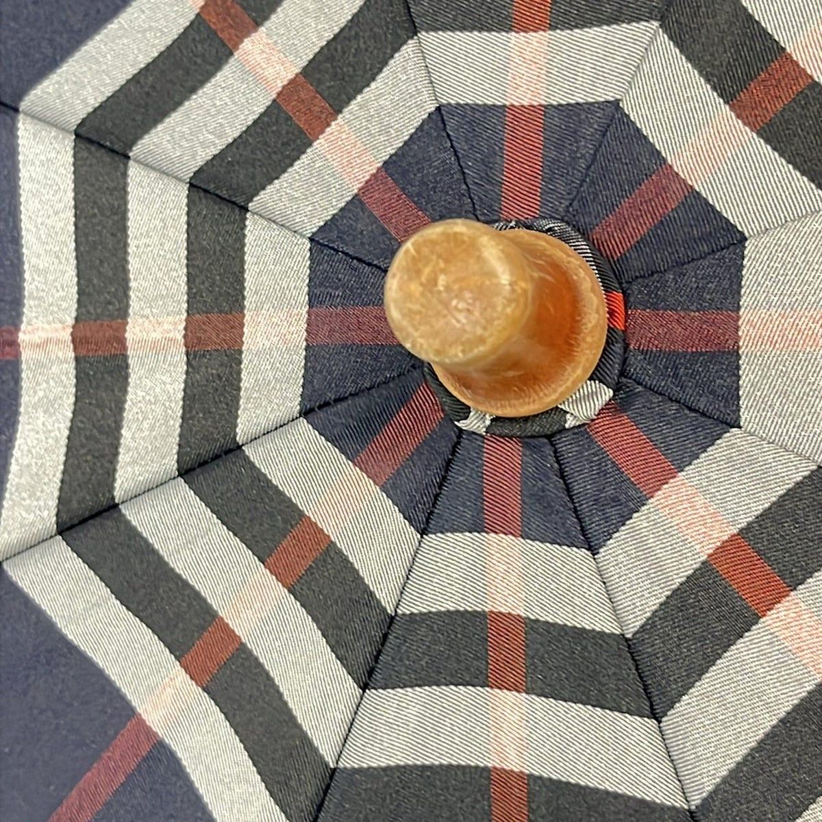  Burberry s バーバリーズ 折りたたみ傘 ダークネイビー シルバー レッド チェック柄 晴雨兼用 折りたたみ傘