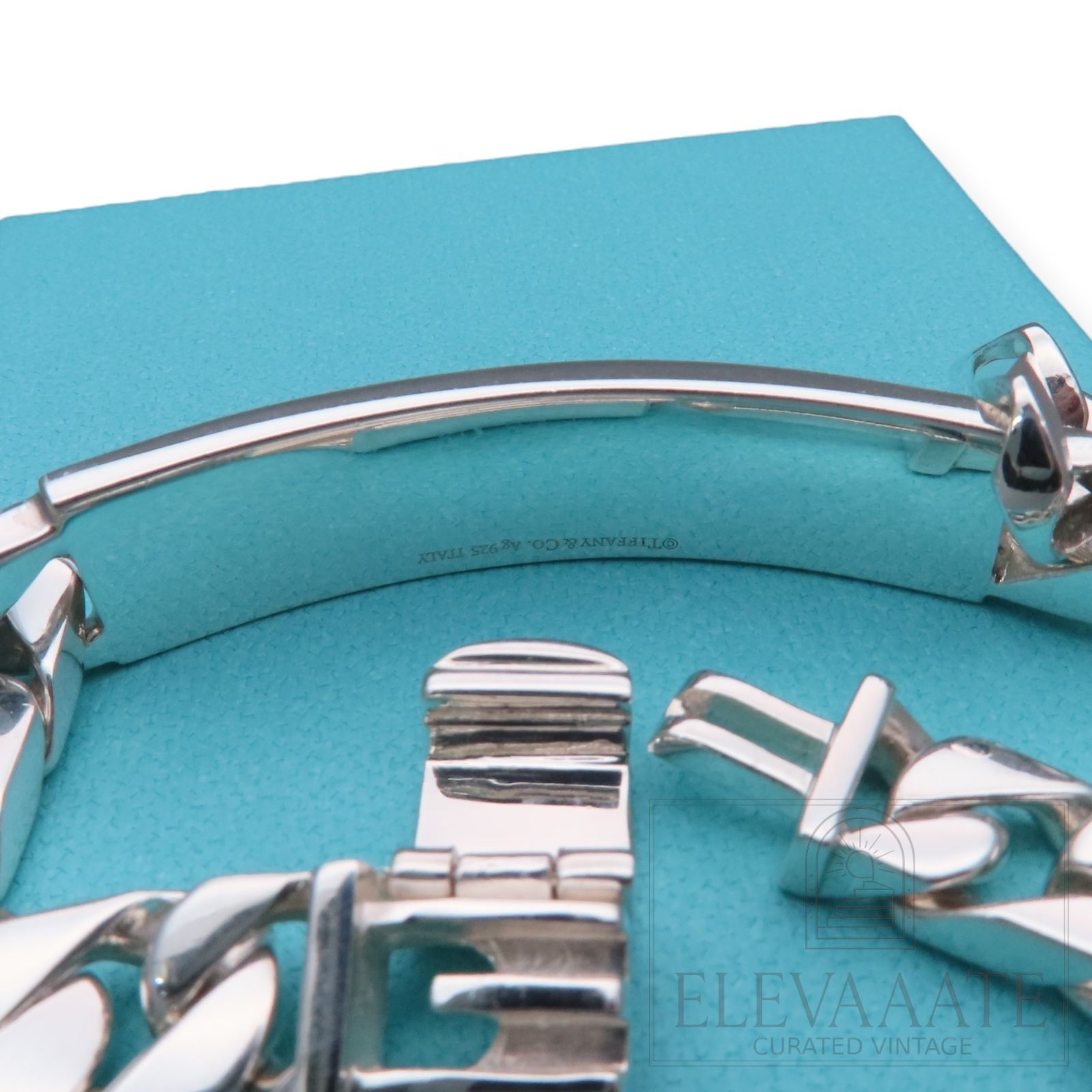 希少 美品 Tiffany&Co. ティファニー ラージ 喜平 ID プレート メンズ