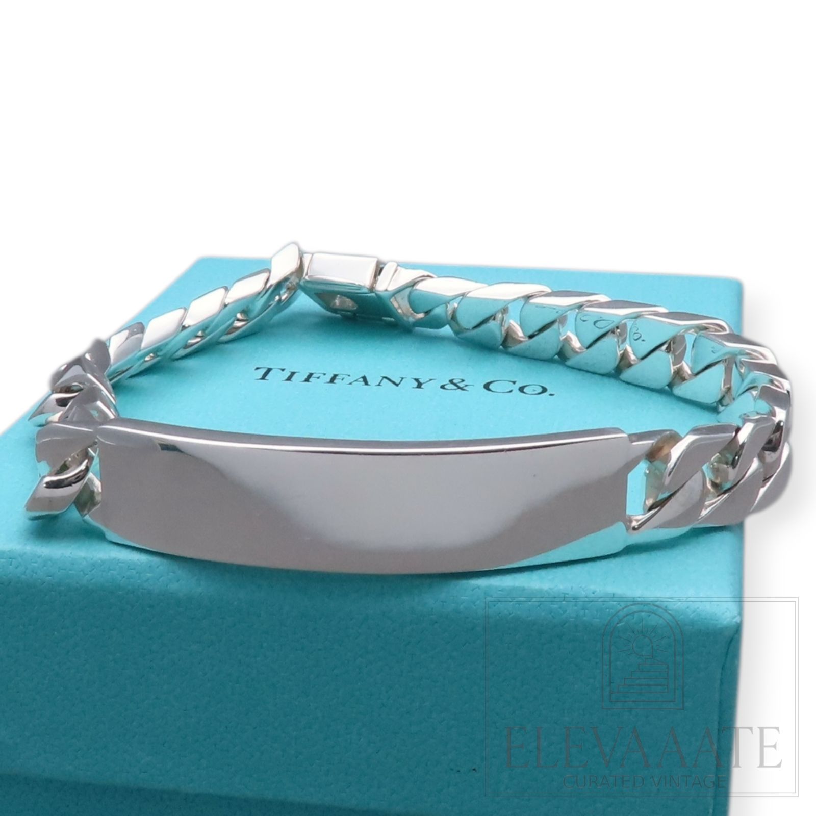 希少 美品 Tiffany&Co. ティファニー ラージ 喜平 ID プレート メンズ