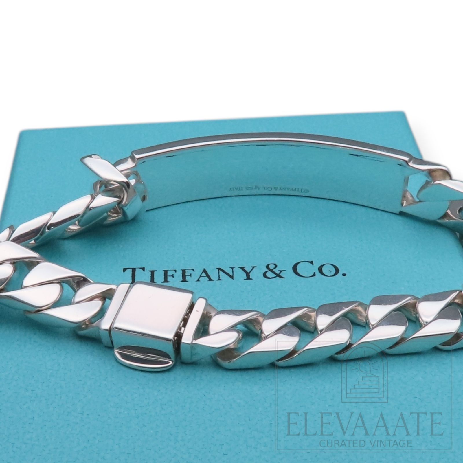 希少 美品 Tiffany&Co. ティファニー ラージ 喜平 ID プレート メンズ
