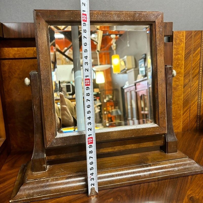 ヴィンテージ 松本民芸家具 置鏡 高さ31cm 卓上ミラー 小鏡台 水目桜