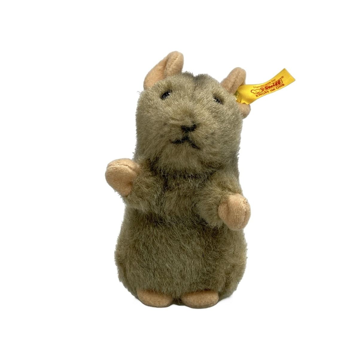Steiff シュタイフ ぬいぐるみ 056222 ベージュ ダークブラウン ピンクベージュ マウスのピフ コットン