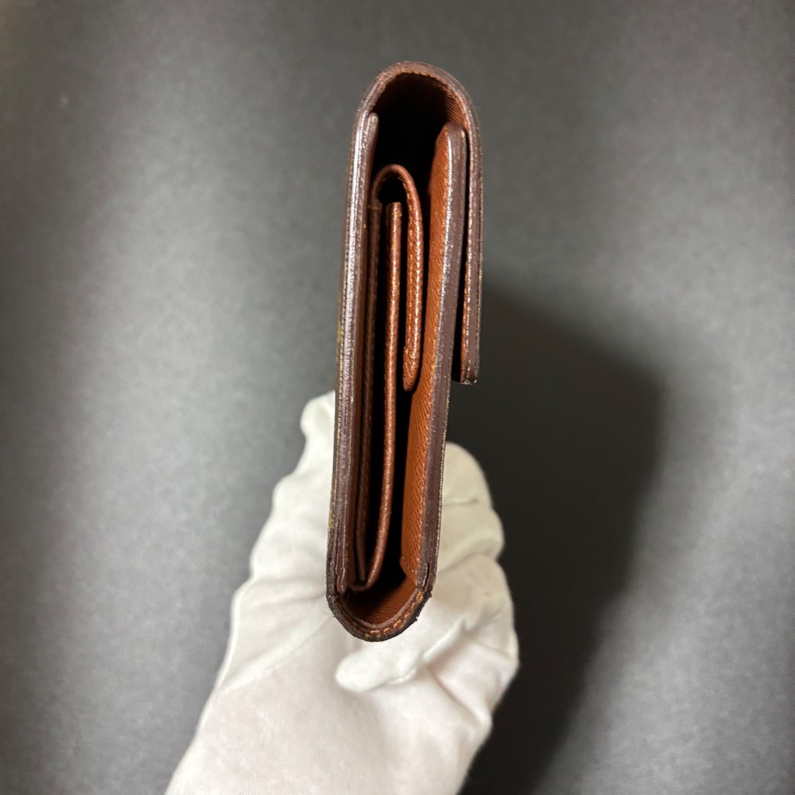 t74 ポルト トレゾール エテュイ パピエ モノグラム 3つ 三つ 折り