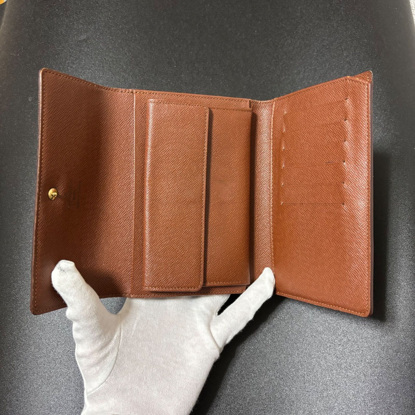 t74 ポルト トレゾール エテュイ パピエ モノグラム 3つ 三つ 折り